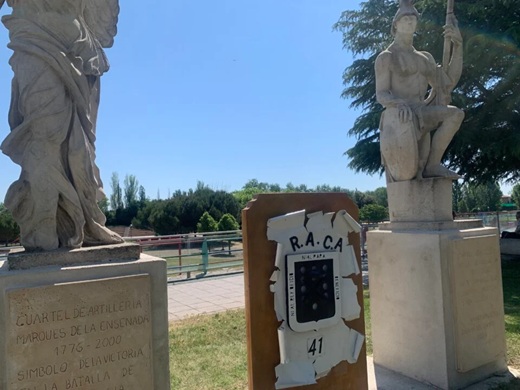 Las estatuas, Victoria Samotracia y Marte, el Dios de la guerra, en su nueva ubicación // Foto: La Voz